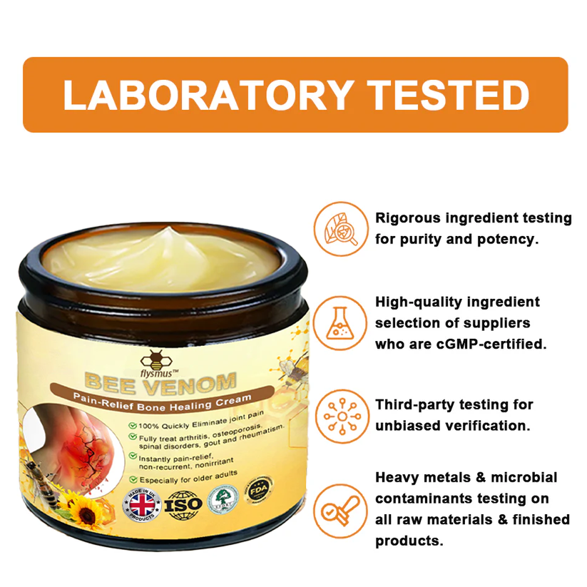 ✅Official Store: flysmus™ Bee-Venom Pain-Relief Bone Healing Cream👨⚕️Orthopaedic Association(BOA) Approved (Reducing joint swelling, pain, stiffness, redness, warmth, soreness, and joint fatigue)