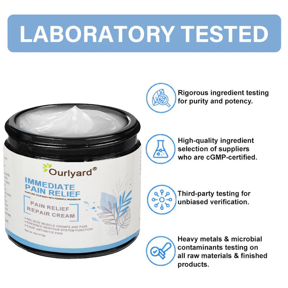 ✅NHS Approved:Ourlyard® Magnesium Pain Healing Bone Cream (Relief of neuropathy, muscle spasms, cramps or twitches, poor bone health and other arthritis)
