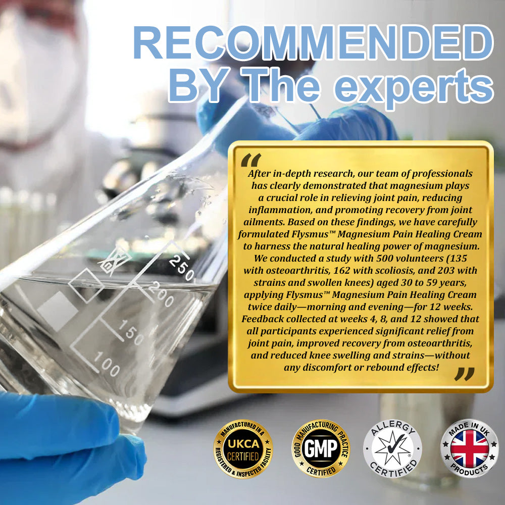 ✅Official Store: flysmus™ Magnesium pain relief healing cream👨⚕️Orthopaedic Association (BOA) Approved (Reducing joint pain, swelling, stiffness, redness, warmth, soreness, and joint fatigue)