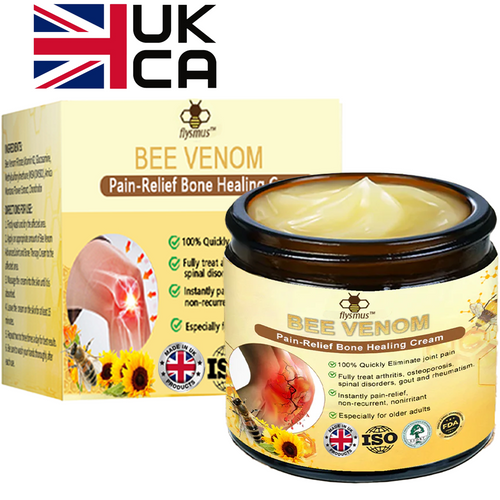 ✅Official Store: flysmus™ Bee-Venom Pain-Relief Bone Healing Cream👨⚕️Orthopaedic Association(BOA) Approved (Reducing joint swelling, pain, stiffness, redness, warmth, soreness, and joint fatigue)
