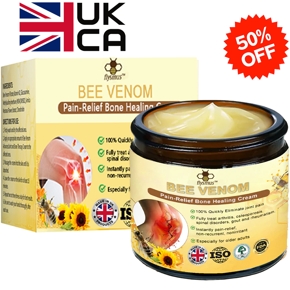 ✅Official Store: flysmus™ Bee-Venom Pain-Relief Bone Healing Cream👨⚕️British Osteopathic Medical Association (BOA) Approved(Reducing joint swelling, pain, stiffness, redness, warmth, soreness, and joint fatigue)