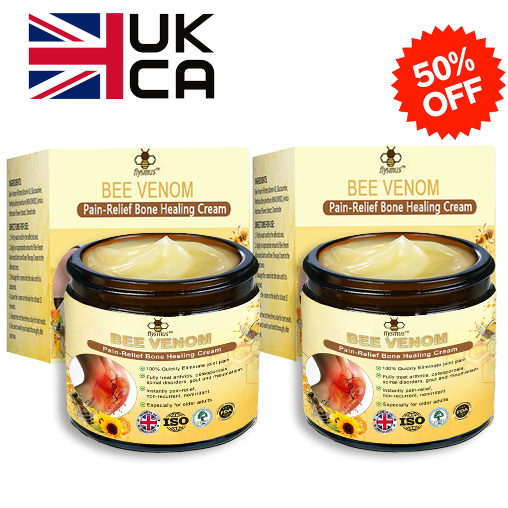 ✅Official Store: flysmus™ Bee-Venom Pain-Relief Bone Healing Cream👨⚕️British Osteopathic Medical Association (BOA) Approved(Reducing joint swelling, pain, stiffness, redness, warmth, soreness, and joint fatigue)