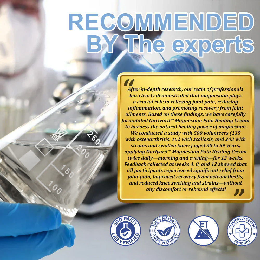 ✅Ourlyard™Official Store: Magnesium Pain Relief Repair Cream 👨‍⚕️Approved by the Medicines and Healthcare products Regulatory Agency (MHRA) (Relief of neuropathy, muscle spasms, cramps or twitches, poor bone health and other problems)