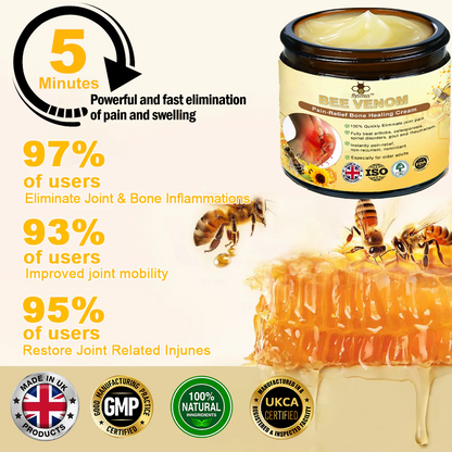 ✅Official Store: flysmus™ Bee-Venom Pain-Relief Bone Healing Cream👨‍⚕️British Osteopathic Medical Association (BOA) Approved(Reducing joint swelling, pain, stiffness, redness, warmth, soreness, and joint fatigue)